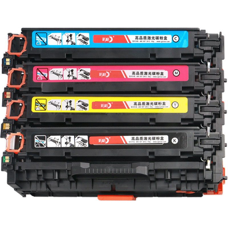 彩格适用惠普CP1525n CP1525w硒鼓易加粉HP CM1415fn MFP CM1415NW MFP彩色CE320A 128A激光打印机硒鼓