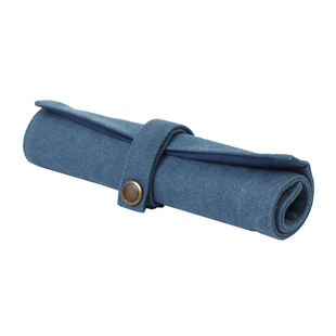 简约文艺复古中国风帆布卷笔袋大中小学生笔帘男女生大容量文具盒