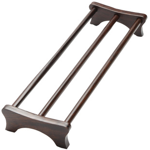 黑檀木杯架功夫茶杯收纳架单层晾杯架茶具沥水置物架实木茶道配件