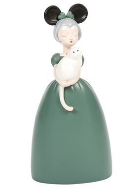 白夜童话家居雕塑女生新婚艺术品