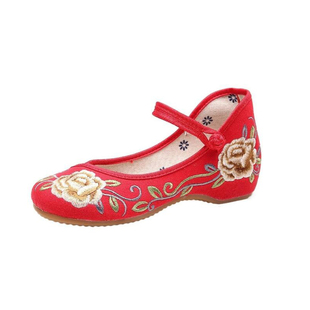 女加厚牛筋底布鞋民族风绣花鞋汉服舞蹈鞋妈妈女士休闲鞋防臭春秋