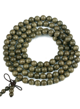 文玩阴沉木猫眼佛珠手链