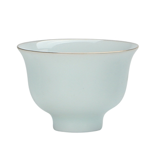 品茗杯陶瓷单个影青白瓷茶盏小号单只功夫茶杯子主人单杯茶具茶杯