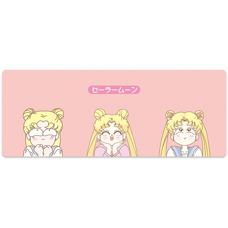 粉色少女心美少女鼠标垫
