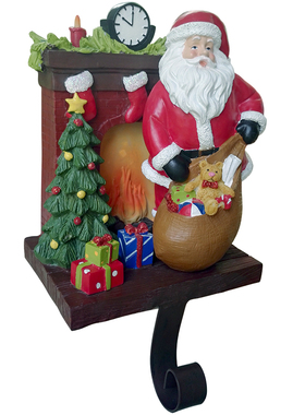 圣诞老人烟囱壁炉摆件装饰挂钩