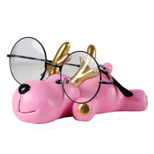 眼镜店橱窗展示陈列道具装饰摆件眼镜收纳架可爱小鹿放眼镜的架子