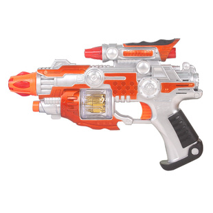 儿童电动八音枪音效灯光语音枪带红外线游戏对抗互动玩具送电池