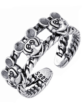 泰银卡通韩国东大门米老鼠戒指