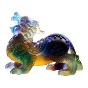 汉风送礼貔貅琉璃摆件工艺品家居客厅玄关装饰品办公室桌开业礼品