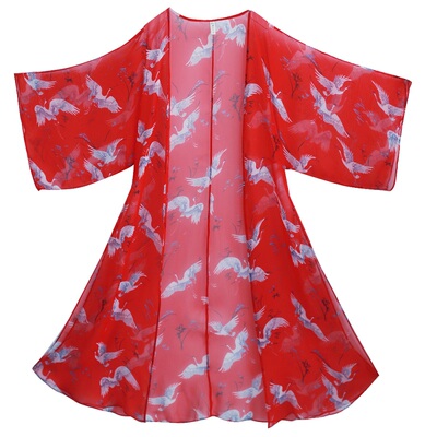 练功服仙鹤开衫外披身韵古典舞