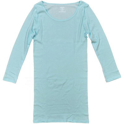 hanes恒适精梳纯棉打底衫大领