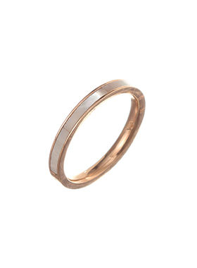 贝壳钛钢时尚风韩版不掉色戒指