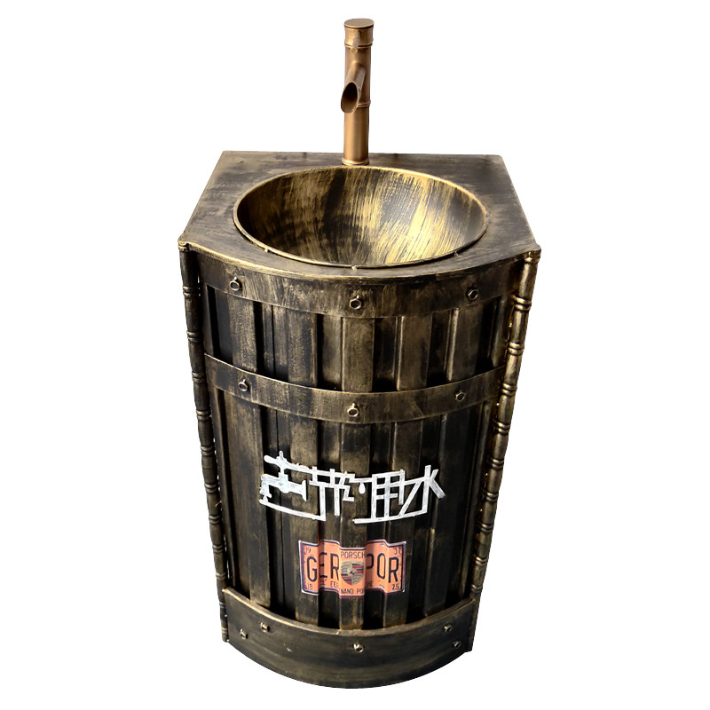 复古创意洗手池立柱台盆洗手盆