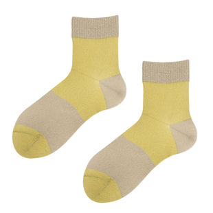 特价-金银丝袜子女短袜夏季薄款银葱珠光中筒袜ins潮网红透气女袜