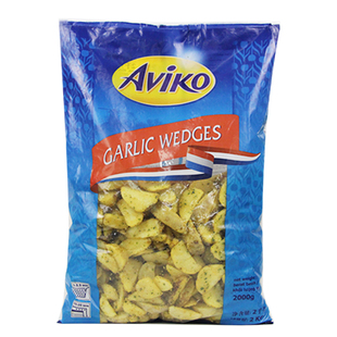 爱味客蒜香薯角2kg冷冻薯条带皮土豆块空气炸锅食材油炸半成品