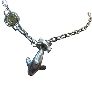 造物星球一小众原创设计52赫兹鲸鱼情侣手链男纯银视频刻字吊坠女