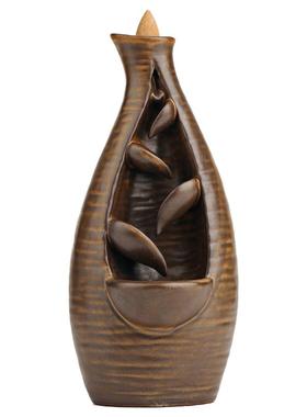 室内陶瓷倒流香炉景观创意摆件