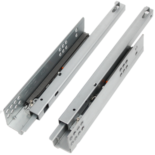 东泰DTC半拉式托底阻尼滑轨GG10二节缓冲轨道抽屉滑道隐藏式导轨