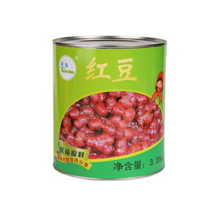 熟红豆3.35kg即食天聪红豆罐头糖纳豆蜜豆奶茶双皮奶甜品专用原料
