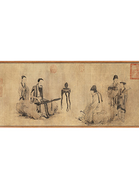 《伯牙鼓琴图》茶室装饰画新中式