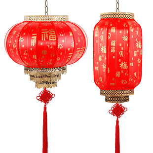 仿古羊皮灯笼新年节日室内户外防水防晒大红广告灯笼酒店工程定做
