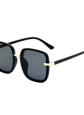 墨镜大方框长脸显瘦黑色太阳镜