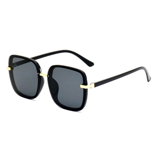 新款大方框墨镜女时髦方形圆脸长脸显瘦太阳镜韩版潮网红眼镜黑色