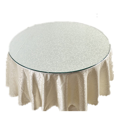 圆形钢化玻璃桌面定制茶几玻璃面家用大圆桌面餐桌转盘转台面圆盘