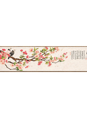 新款印花法国dmc纯棉床头十字绣