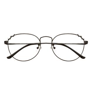 复古眼镜框女个性猫耳金丝边眼镜近视男超轻可配金属素颜佐野一郎