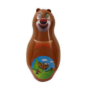 正品熊出没熊大熊二充气90CM特大号不倒翁 儿童玩具不倒翁可定做