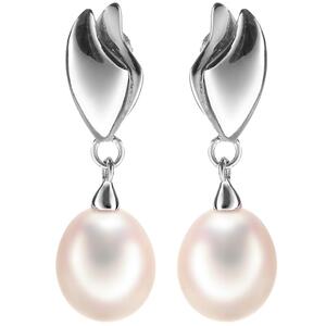 杜兰珠宝 琳琅8-9mm淡水珍珠耳钉耳环水滴形耳坠女送妈妈生日礼物