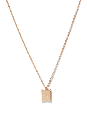 高品质玫瑰金色goodluck好运字母铭牌防过敏不掉色钛钢项链锁骨女