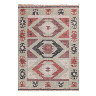 KM地毯 进口手编黄麻长方形地毯北欧波西米亚家用欧美露台客厅