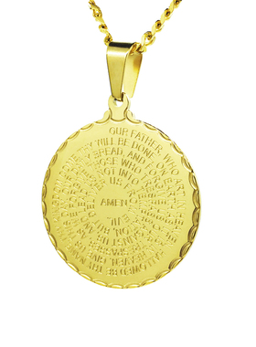 祈祷之手钛钢银色项链