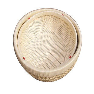 藤编笸箩馒头针线水果天然柳编筐收纳蓝婚庆手工环保柳筐可以水洗