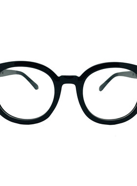 大脸网红黑色粗框圆形男潮太阳镜