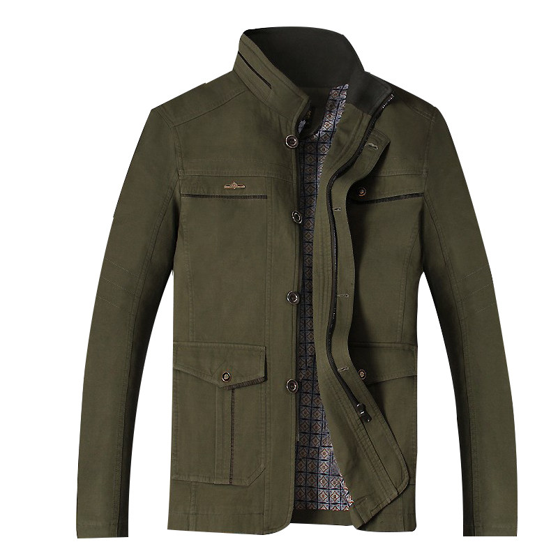 多口袋夹克衫立领春秋季宽松版型
