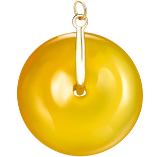 平安扣夹扣925纯银扣吊坠扣头18K金平安扣翡翠玉石简约纯银夹扣头