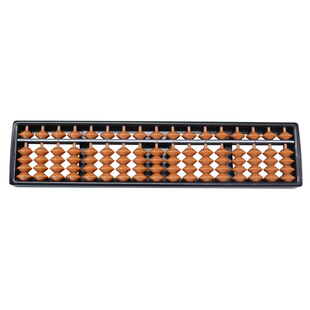 An abacus17档ABS塑料算盘全棕色珠心算儿童学生练习计算学习用具