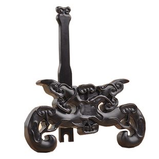 红木盘架黑檀木盘架子实木盆架普洱茶架展示架茶饼架玉扣灵芝盘架