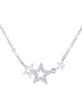 韩版吊坠欧美饰品银项链