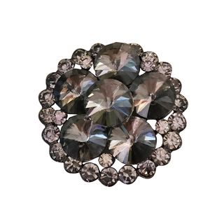 40mm大梅花水钻纽扣秋冬外套水晶扣子饰品扣羊绒大衣皮草纽扣