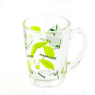 法国乐美雅钢化玻璃印花热饮清晨把杯玻璃杯马克杯牛奶杯茶杯