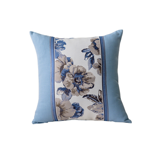 新品简约北欧提花靠垫办公室腰枕汽车抱枕套客厅沙发亚麻床头靠垫