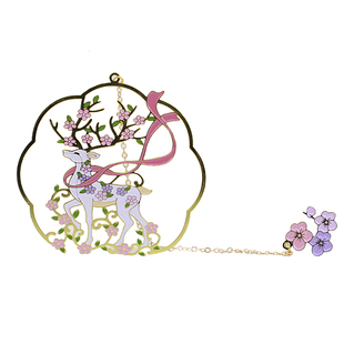 蝉之翼镂空团扇金属书签 古典中国风古风礼物文艺文创产品学生用