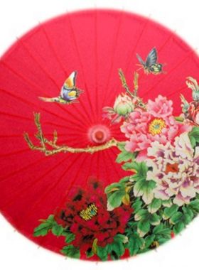 泸州油纸伞大红凤凰18喜庆吉祥火锅酒店茶楼餐厅吊顶灯罩装饰推荐