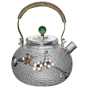 日式梅花锤纹耐热玻璃壶提梁壶花茶壶复古电陶炉专用煮茶壶烧水壶