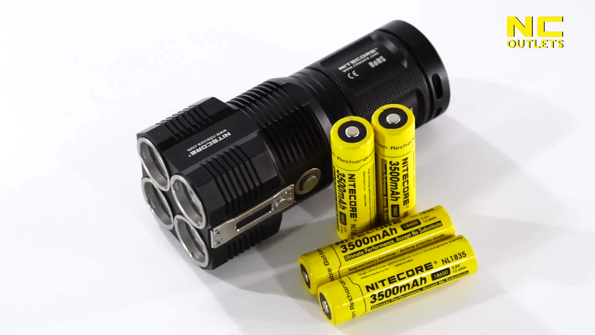 NITECORE TM26 Rechargeable Flashlight - 4000 Lumens, IP68 Aluminum