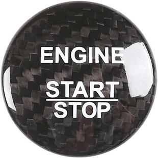 适用奔驰一键启动按键贴片C级GLC GLA CLA GLE GLS内饰改装碳纤维